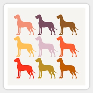 Great Dane Dogs in Rainbow Colors Sticker